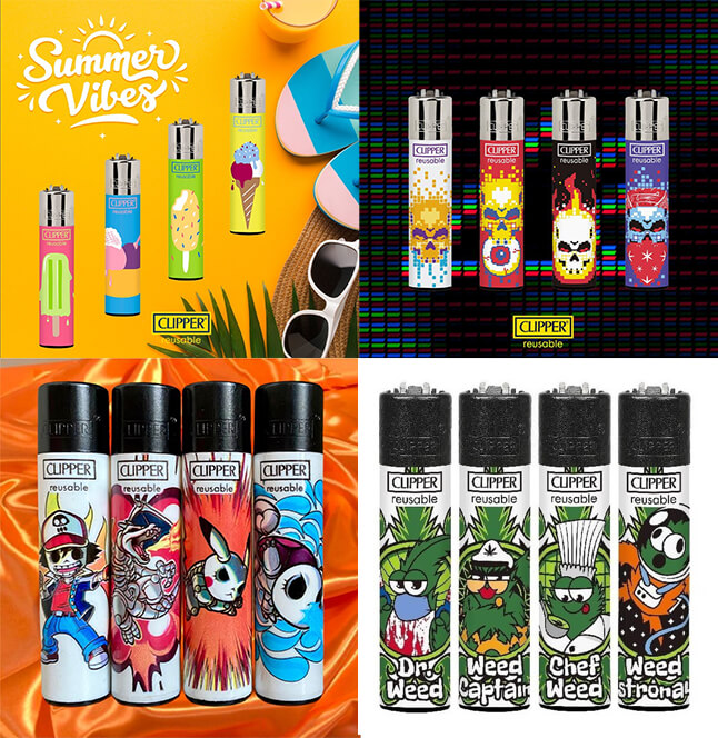 Estilos e Coleções dos Isqueiros Clipper