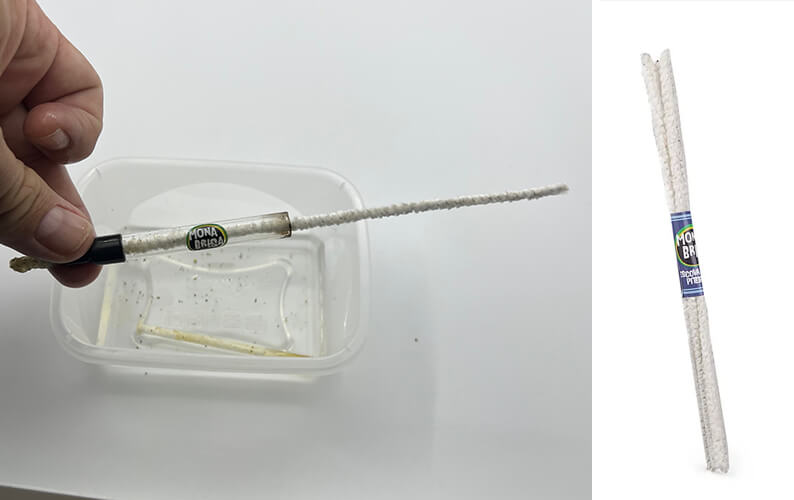 Usando a Escova de Algodão